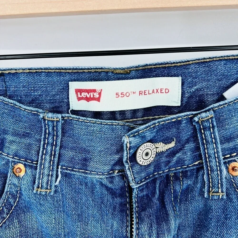 Levis Boys Jeans Pants Denim 550 Relaxed Fit 14 Regular 27x27